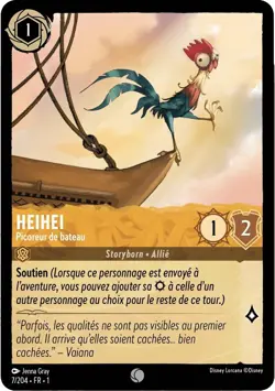 7/204 FOIL ⭐ Heihei, Picoreur de bateau | carte Disney Lorcana FR (2023) - Image 1