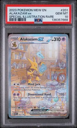 Pokemon Card Alakazam 201/165 S&V 151 SIR PSA 10 - Image 1