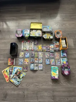 Huge Pokemon TCG Lot – V’s,Gx’s,vmax,Tins, Sealed Booster Packs & Bulk Cards - Image 1