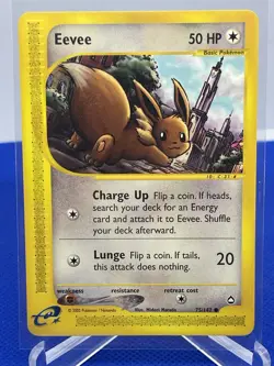 [ NM- ] Eevee 75/147 Aquapolis Pokemon Card 2002 WOTC TCG HTF Common - Image 1