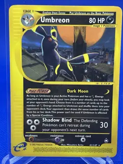 2003 Pokemon Card TCG Aquapolis UMBREON 41/147 Card MP WOTC Non Holo - Image 1