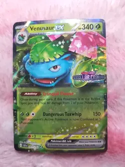 2024 POKEMON VENUSAUR EX STELLAR CROWN Stamped Promo #001 TCG CARD GAMESTOP - Image 1