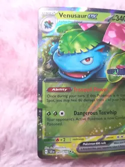 2024 POKEMON VENUSAUR EX STELLAR CROWN Stamped Promo #001 TCG CARD GAMESTOP - Image 2