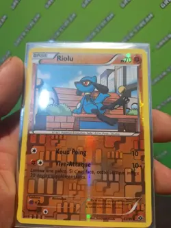 Riolu 63/99 Reverse Holo French Pokemon Card NM Next Destinies BW - Image 1