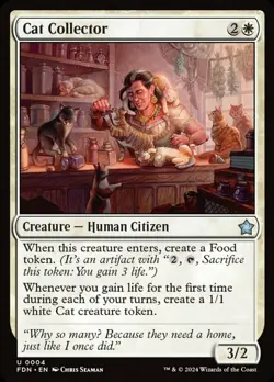Cat Collector - Foundations #0004 MTG Magic The Gathering - Image 1
