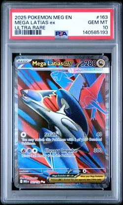 2025 POKEMON MEG EN-MEGA EVOLUTION ULTRA RARE #163 MEGA LATIAS EX PSA 10 - Image 1