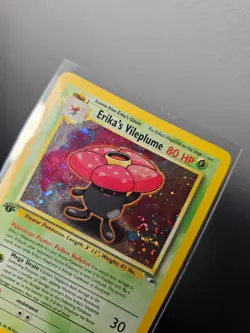 Erika's Vileplume 005/132 Gym Heroes Holo 1st Edition Pokemon Tcg Huge Swirl - Image 2