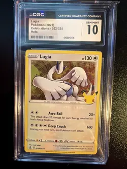 Pokemon TCG Lugia Celebrations (2021) CGC Gem Mint 10 25th Anniversary Holo - Image 1