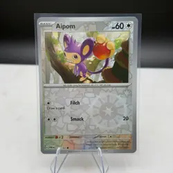 Pokemon TCG - Aipom [Reverse Holo] #145 Pokemon Paradox Rift - NM - Image 1