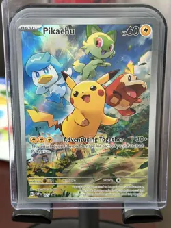 Pokemon TCG Pikachu SVP 027 Scarlet & Violet Black Star Promo English - Image 1