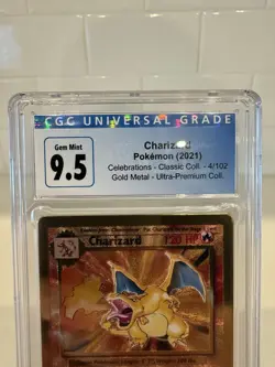 🔥🔥 CGC 10 Charizard Celebrations UPC Gold Metal Pokemon Card 4/102 🔥🔥 - Image 2