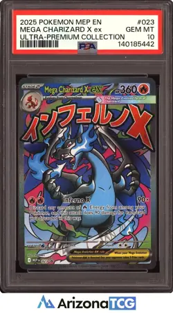 Pokemon 2025 Mega Charizard X ex 023 Ultra-Premium Collection GEM MINT PSA 10 - Image 1