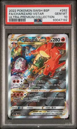 Pokemon Charizard VSTAR Ultra-Premium Coll. Full Alt Art Promo SWSH262 PSA 10 - Image 1