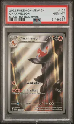 Pokemon Charmeleon 169/165 SV Scarlet & Violet 151 Holo Illustration Rare PSA 10 - Image 1