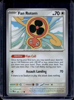 2025 Pokemon Prismatic Evolutions Fan Rotom Masterball Holo #085/131 - Image 1