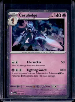 2023 Pokemon SV Paldea Evolved Ceruledge Cosmos Holo Promo #098/193 - Image 1