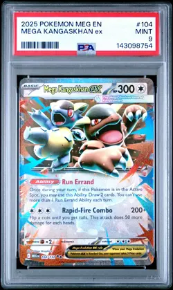 2025 POKEMON MEG EN-MEGA EVOLUTION #104 MEGA KANGASKHAN EX PSA 9 - Image 1