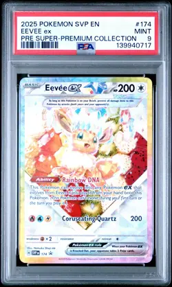 2025 POKEMON SVP PRISMATIC EVOLUTIONS SUPER-PREMIUM COLLECTION EEVEE EX PSA 9 - Image 1