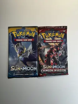 2X Pokemon Sun & Moon Base / Crimson Invasion Booster Packs TCG Factory Sealed 820650802492 - Image 1