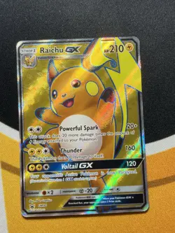 2016 Pokemon TCG Raichu GX SM90 Full Art Holo Ultra Rare Black Star Promo - Image 1
