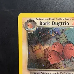 Pokemon Vintage Holo Dark Dugtrio 6/82 Team Rocket WotC 2000 Swirl - Image 2