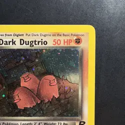 Pokemon Vintage Holo Dark Dugtrio 6/82 Team Rocket WotC 2000 Swirl - Image 3