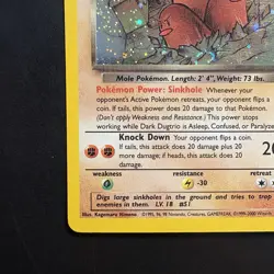 Pokemon Vintage Holo Dark Dugtrio 6/82 Team Rocket WotC 2000 Swirl - Image 5