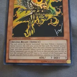 YuGiOh The Winged Dragon of Ra JUMP-EN045 Limited Edition Ultra Rare NM - Image 4