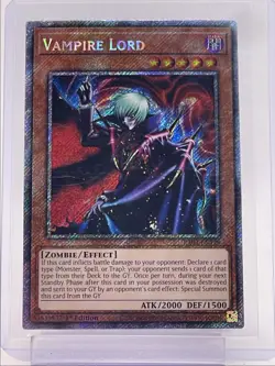 VAMPIRE LORD 2024 YU-GI-OH! QUARTER CENTURY SECRET RARE 1ST EDITION Q5842 - Image 1