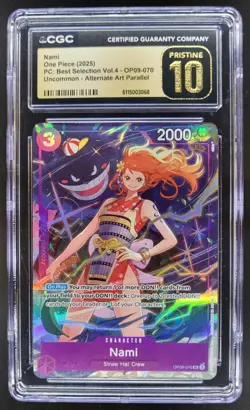 2025 ONE PIECE CCG NAMI ALTERNATE ART OP09-070 CGC 10 PRISTINE TL3 - Image 1