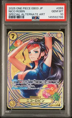 2025 ONE PIECE JPN EB03-EXTRA BOOSTER -ONE PIECE HEROINES ED- NICO ROBIN PSA 10 - Image 1