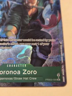 Roronoa Zoro PRB02-006 R Alt Art Holo - One Piece PRB-02 The Best Vol. 2 English - Image 5
