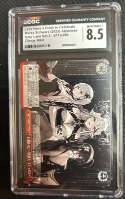 Weiss Schwarz Japanese Azur Lane V.2 Let's Have A Drink To Celebrate CGC 8.5 - Image 1