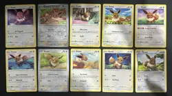 Pokemon TCG Eevee Lot: 10 Card Collection Set - Image 1