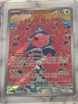 Pokemon Paldea Evolved Flamingo Illustration Rare Holo Card 227/193 TCG - Image 1