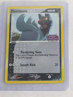 Poochyena 80/110 EX Holon Phantoms Stamped Reverse Holo Pokemon Card 2006 Rare! - Image 3