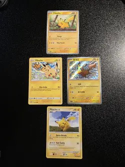 HUGE 4 Card Pikachu Lot Near Mint Pokemon TCG Holo - Image 1