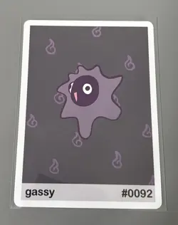 Pookiemoot Gassy #0092 Gastly Parody Card Fan Art Derpy - Image 1