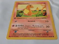 1st Edition Charmander First Edition 1999 Pokemon Base Set Card #46/102 - Image 5