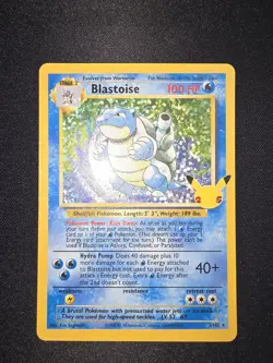 Pokemon Blastoise Base Set Holo Rare 2/102 Celebrations Classic Collection Card - Image 1