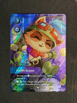 Riftbound Teemo Swift Scout OGN (Overnumbered) 307/298 Card League Of Legends NM - Image 1