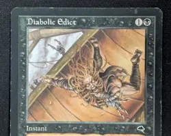 MTG Diabolic Edict- STAMPED -Tempest Magic the Gathering Card # 128 - Image 3