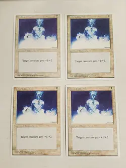 MTG Playset 4x Holy Strength (4th Edition/White/C) - BGM - Image 1