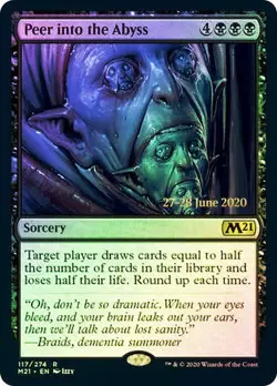 Light Play x 1 Peer into the Abyss - Foil - Prerelease Promo Core Set 2021 Varia - Image 1