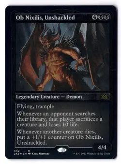Ob Nixilis, Unshackled NM* ETCHED FOIL Double MAsters 2022 mtg 442 -UnltdCards - Image 1