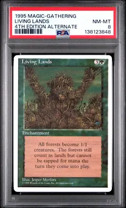 MTG - Living Lands - ALTERNATE 4th Edition Magic - Graded PSA 8 - Image 1