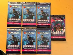 6 Kamigawa Neon Dynasty Booster Packs, 1 Welcome Pack Magic The Gathering MtG - Image 1