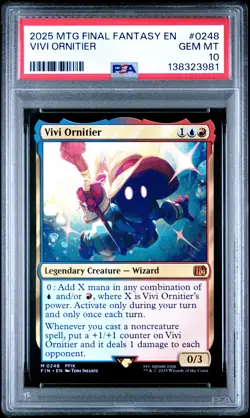 2025 MTG FINAL FANTASY #0248 VIVI ORNITIER PSA 10 - Image 1