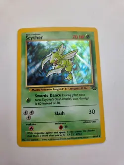 Pokemon Scyther 10/64 Jungle Holo Rare Unlimited 1999 Wizards TCG Holographic - Image 1