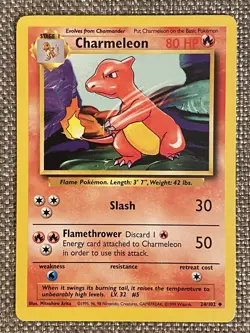 Charmeleon 1999 Pokemon TCG Base Set #24/102 - Near Mint - Image 1